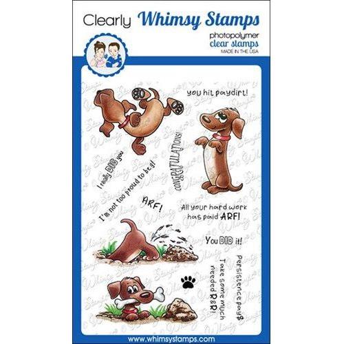 Simon Says Stamp! Whimsy Stamps DOGGIE DID IT Clear Stamps C1393