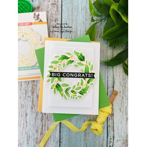 Simon Says Stamp! Simon Says Stamp SKETCHED LEAFY WREATH Hot Foil Plates and Dies s765