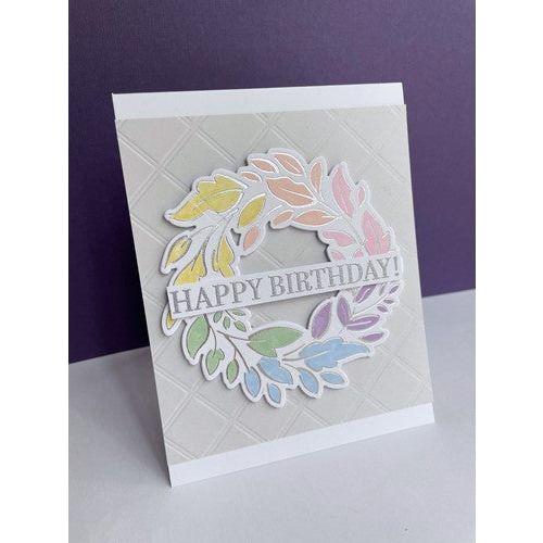 Simon Says Stamp! Simon Says Stamp SKETCHED LEAFY WREATH Hot Foil Plates and Dies s765 | color-code:ALT6