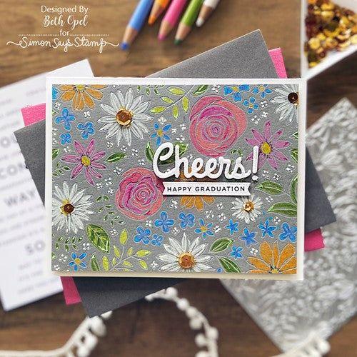 Simon Says Stamp! Simon Says Stamp INTRICATE FLORAL BACKGROUND Hot Foil Plate s781