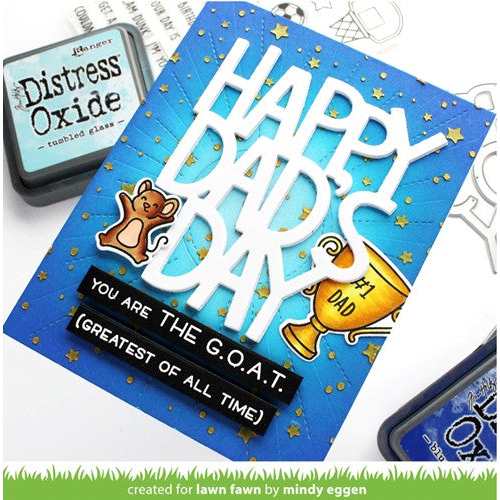 Simon Says Stamp! Lawn Fawn GIANT HAPPY DAD'S DAY Die Cut lf2885