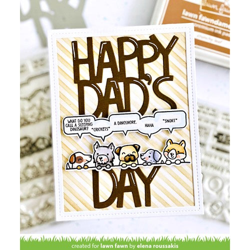 Simon Says Stamp! Lawn Fawn GIANT HAPPY DAD'S DAY Die Cut lf2885