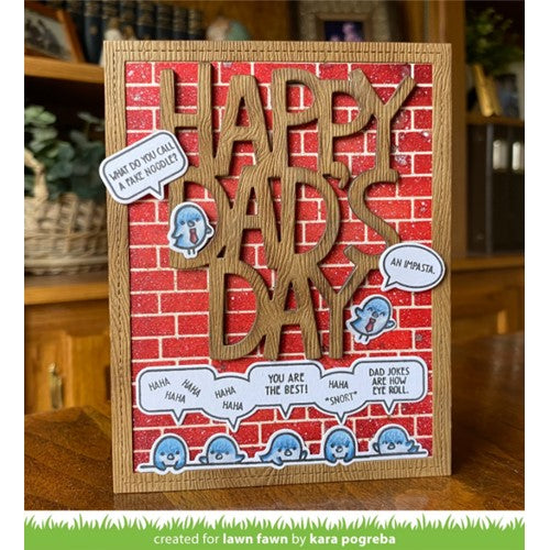 Simon Says Stamp! Lawn Fawn GIANT HAPPY DAD'S DAY Die Cut lf2885 | color-code:ALT3