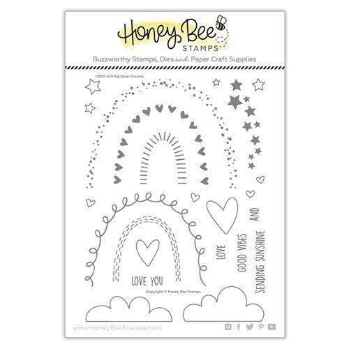 Simon Says Stamp! Honey Bee RAINBOW DREAMS Clear Stamp Set hbst-424