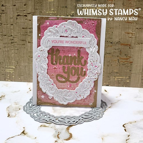 Simon Says Stamp! Whimsy Stamps FLOURISH OVAL Dies WSD105