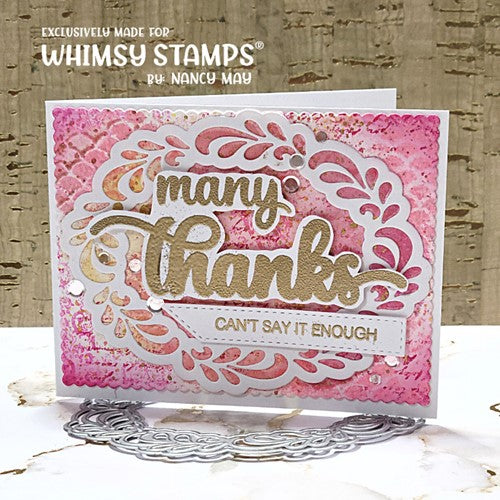 Simon Says Stamp! Whimsy Stamps FLOURISH OVAL Dies WSD105