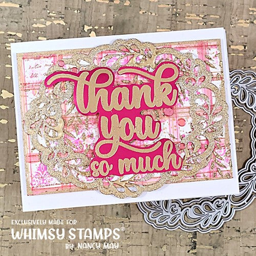 Simon Says Stamp! Whimsy Stamps FLOURISH OVAL Dies WSD105