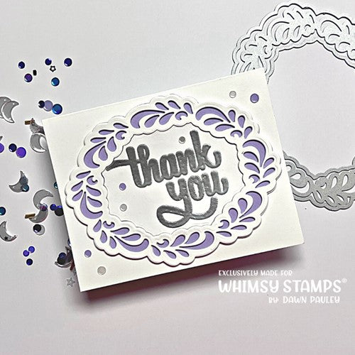 Simon Says Stamp! Whimsy Stamps FLOURISH OVAL Dies WSD105