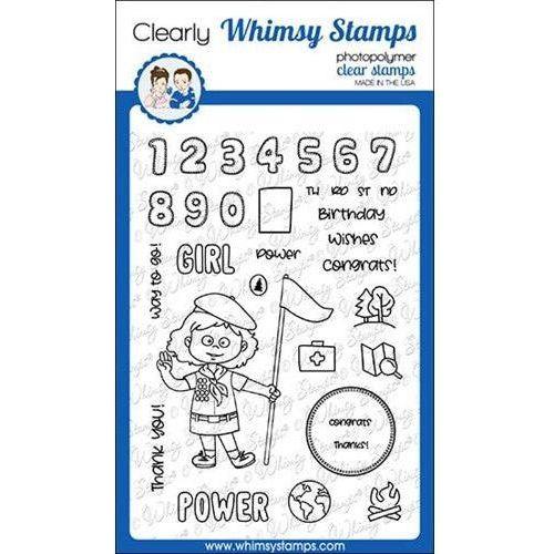 Simon Says Stamp! Whimsy Stamps CAMPER GIRL Clear Stamps CWSD196a