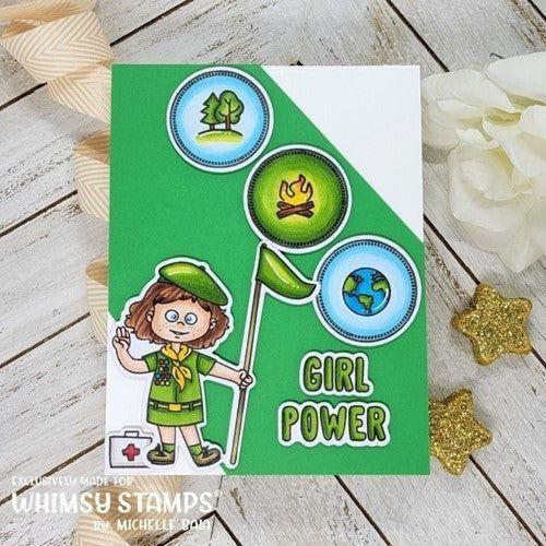 Simon Says Stamp! Whimsy Stamps CAMPER GIRL Clear Stamps CWSD196a