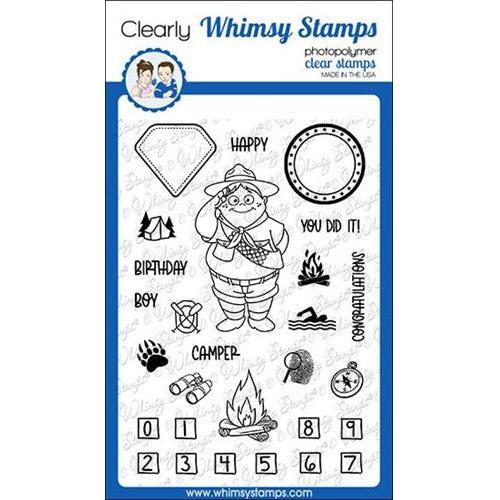 Simon Says Stamp! Whimsy Stamps CAMPER BOY Clear Stamps CWSD187a