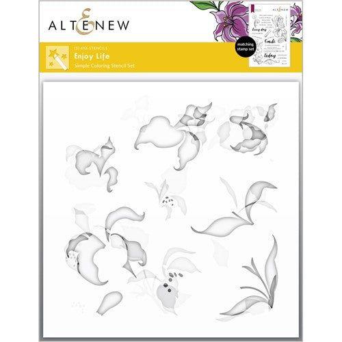 Simon Says Stamp! Altenew ENJOY LIFE Simple Coloring Stencils ALT7116