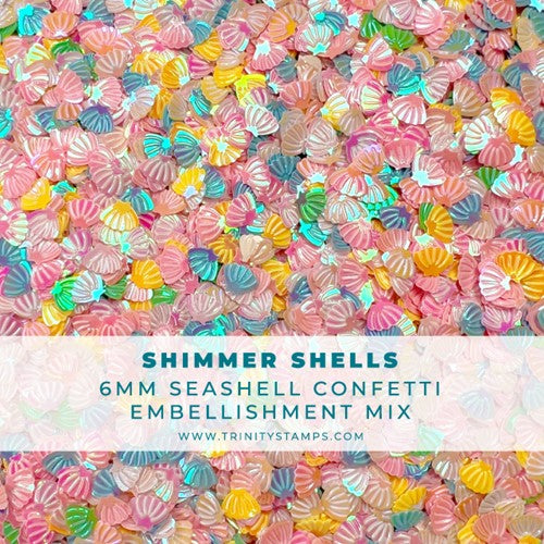 Trinity Stamps Shimmer Seashell Embellishment Pack
