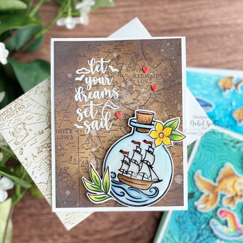 Simon Says Stamp! Hero Arts Cling Stamp ANTIQUE MAP BOLD PRINTS CG884 | color-code:ALT2