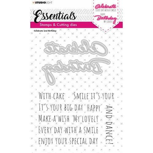 Simon Says Stamp! Studio Light CELEBRATION AND BIRTHDAY Essentials Stamp and Die Set slesscd40*