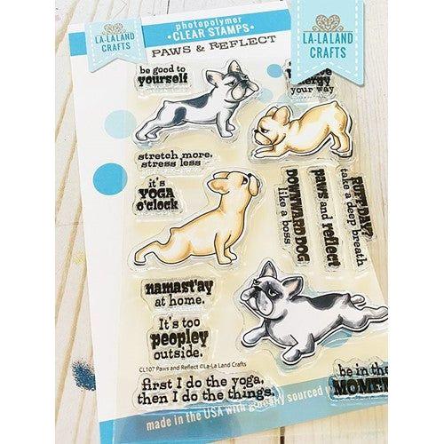 Simon Says Stamp! La-La Land Crafts Clear Stamps PAWS AND REFLECT CL107