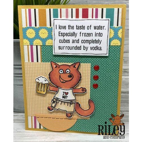 Simon Says Stamp! Riley And Company Funny Bones I LOVE THE TASTE OF WATER Cling Stamp RWD-1030