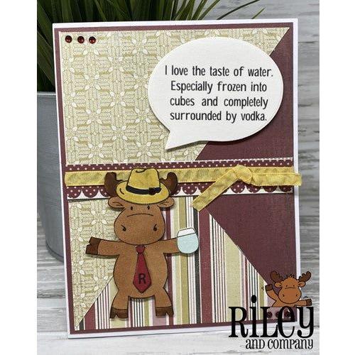 Simon Says Stamp! Riley And Company Funny Bones I LOVE THE TASTE OF WATER Cling Stamp RWD-1030