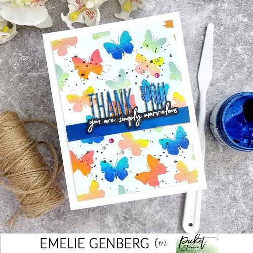 Simon Says Stamp! Picket Fence Studios HUCKLEBERRY BLUE Paper Glaze pg124