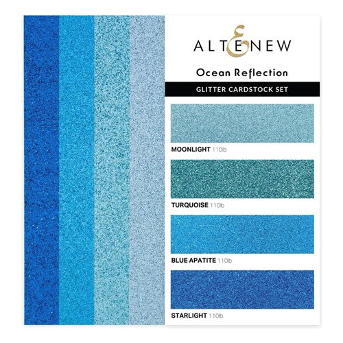 Simon Says Stamp! Altenew OCEAN REFLECTION Glitter Cardstock Set ALT4963