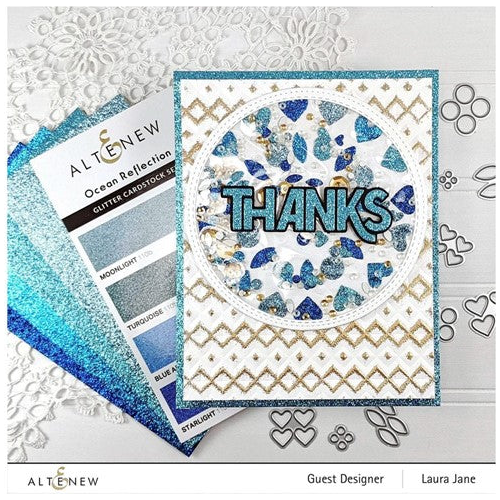 Simon Says Stamp! Altenew OCEAN REFLECTION Glitter Cardstock Set ALT4963