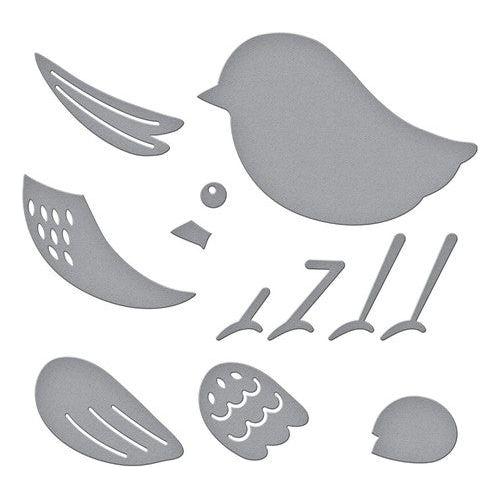 Simon Says Stamp! S1-054 Spellbinders SWEET BIRDIE Etched Dies