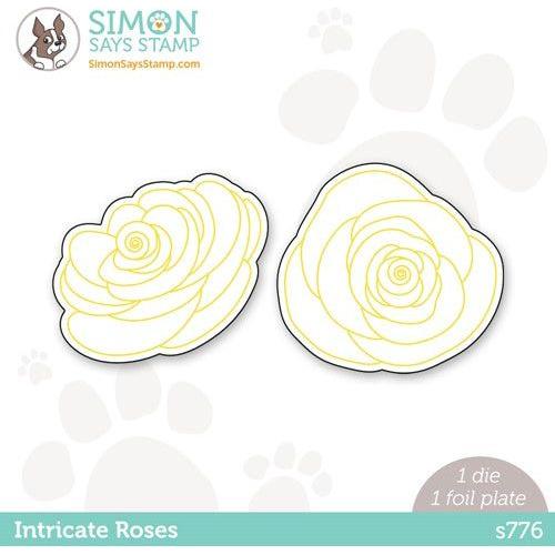 Simon Says Stamp! Simon Says Stamp INTRICATE ROSES Hot Foil Plates and Dies s776 *