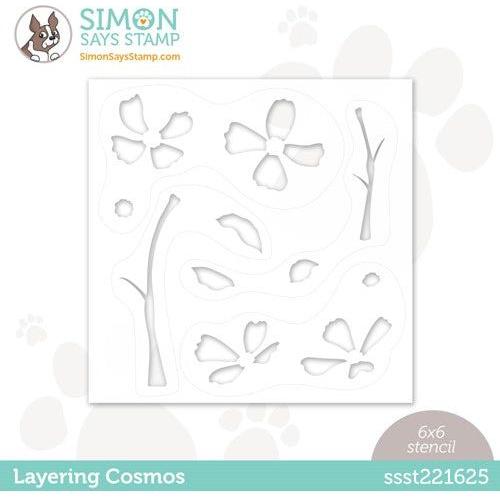 Simon Says Stamp Stencil LAYERING COSMOS ssst221625