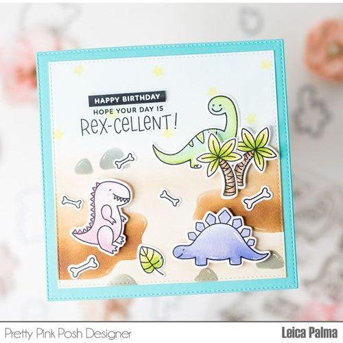 Simon Says Stamp! Pretty Pink Posh DINO DIG Stencil