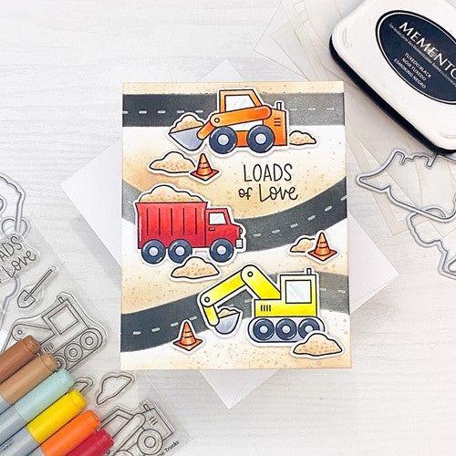 Simon Says Stamp! Pretty Pink Posh CONSTRUCTION TRUCKS Clear Stamps