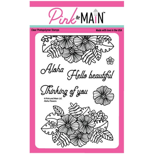 Simon Says Stamp! Pink and Main ALOHA FLOWERS Clear Stamps PM0548