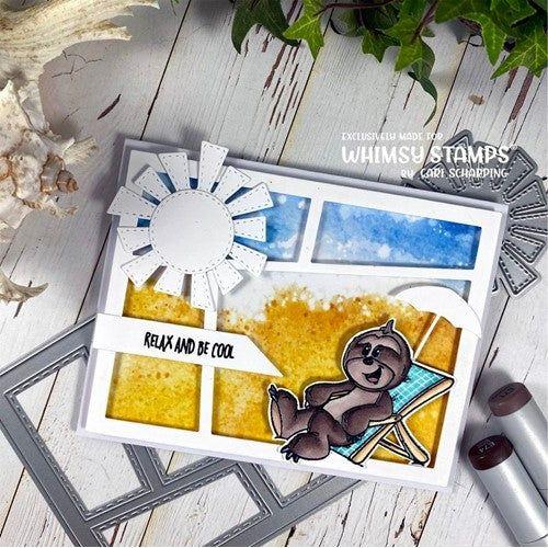 Simon Says Stamp! Whimsy Stamps BEACH SLOTHS Clear Stamps DP1092