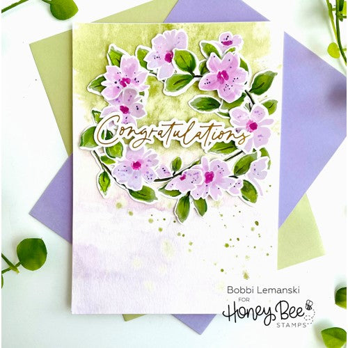 Honey Bee Clear Stamps Painted Blooms
