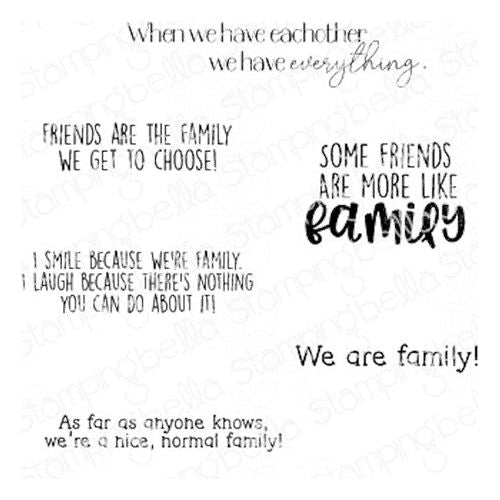 Simon Says Stamp! Stamping Bella WE ARE FAMILY SENTIMENT SET Cling Stamps eb1137