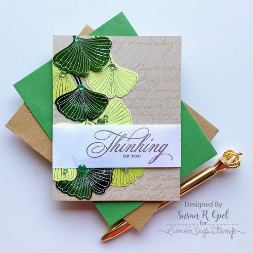 Craspire Ginkgo Leaves Clear Stamps Silicone Stamp Cards Ginkgo