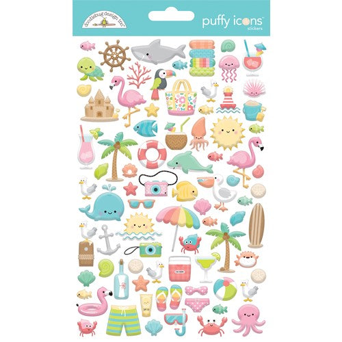 Puffy 3D shaker stickers sheets