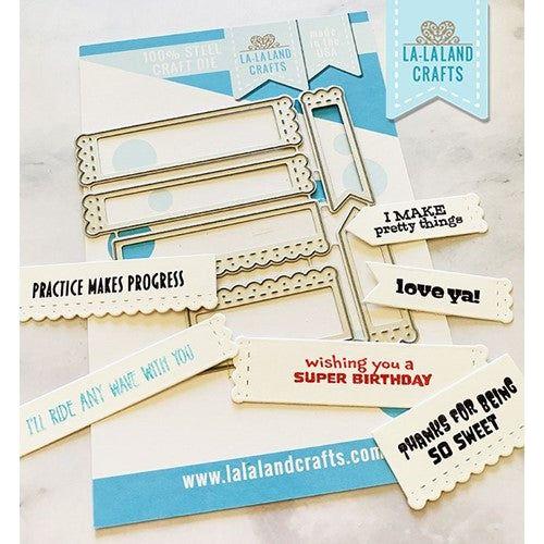 Simon Says Stamp! La-La Land Crafts SCALLOPED SENTIMENT LABELS Dies 8704