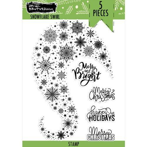 Simon Says Stamp! Brutus Monroe SNOWFLAKE SWIRL Stamps bru0043