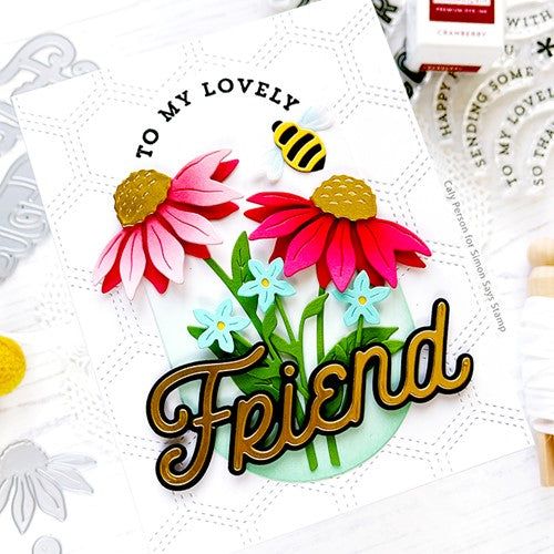 Simon Says Stamp! Concord & 9th FRIENDLY FLORALS Clear Stamp Set 11437 | color-code:ALT3