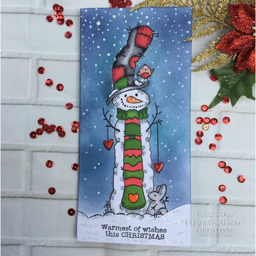 Woodware Craft Collection TALL SNOWMAN Clear Stamps frs422