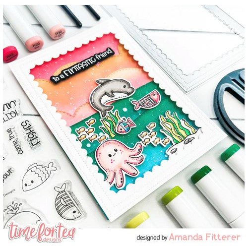 Simon Says Stamp! Time for Tea Designs FINTASTIC FRIENDS Clear Stamps