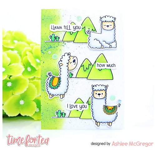 Simon Says Stamp! Time For Tea Designs LLAMA TELL YOU Clear Stamps