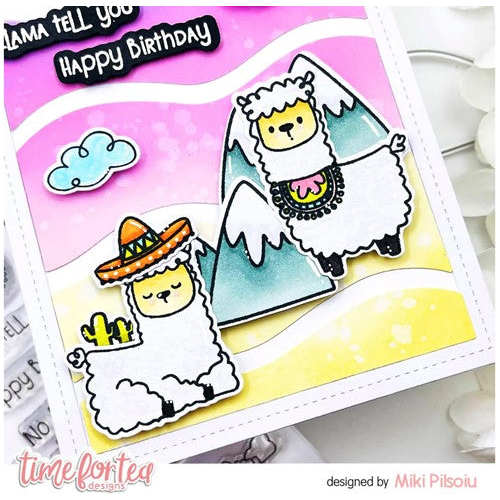 Simon Says Stamp! Time For Tea Designs LLAMA TELL YOU Clear Stamps