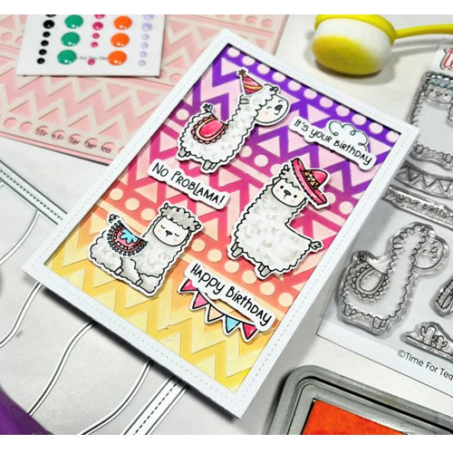 Simon Says Stamp! Time For Tea Designs LLAMA TELL YOU Clear Stamps