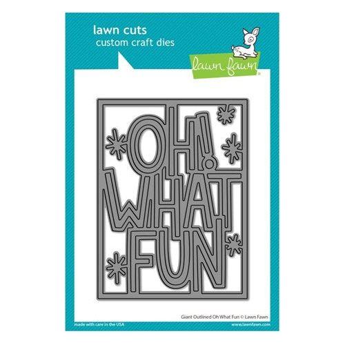 Simon Says Stamp! Lawn Fawn GIANT OUTLINED OH WHAT FUN Die Cut lf2972