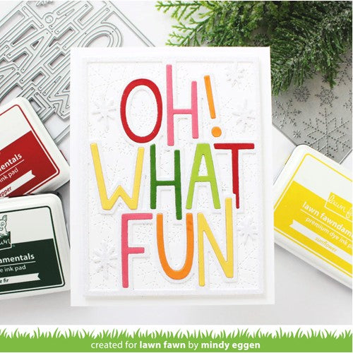 Simon Says Stamp! Lawn Fawn GIANT OUTLINED OH WHAT FUN Die Cut lf2972