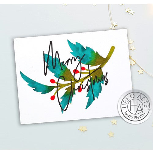 Simon Says Stamp! Hero Arts Clear Stamps MERRY CHRISTMAS GREETINGS CM644