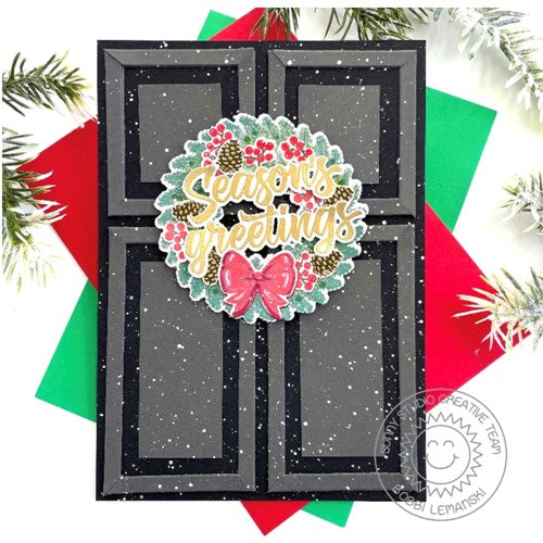 Simon Says Stamp! Sunny Studio WINTER WREATHS Clear Stamps SSCL-342