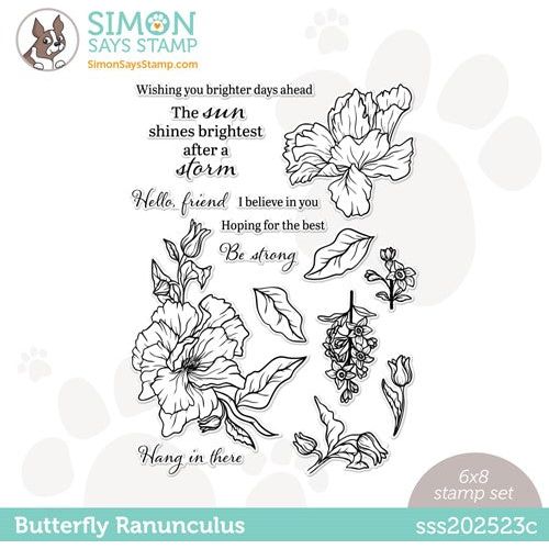 Simon Says Clear Stamps BUTTERFLY RANUNCULUS sss202523c * – Simon Says Stamp