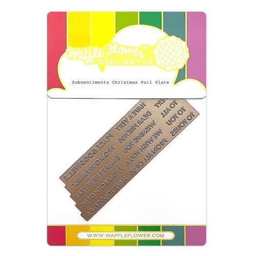 Simon Says Stamp! Waffle Flower SUBSENTIMENTS CHRISTMAS Hot Foil Plate 421117